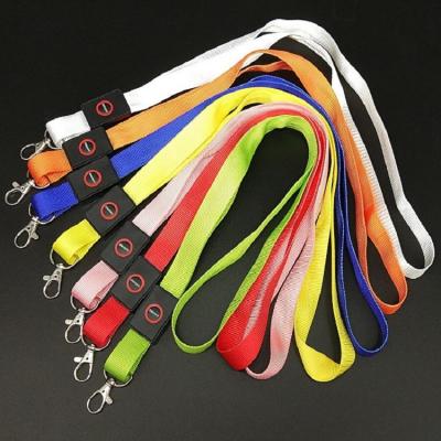 China Unique Promotional Polyester Gift Halloween Glowing Flashing Lanyard Holder Neck Strap Necklace for sale