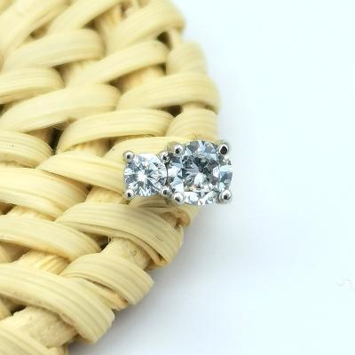 China 18k 14kt Real Romantic Body Jewelry Gold Labret Zircon Cartilage Body Jewelry High Quality Threadless Tops Piercings for sale