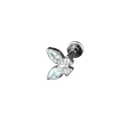 China Cute ASTM F136 Butterfly Titanium Body Jewelry Internally Threaded Piercing Wholesale for sale