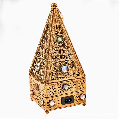 China American Incense Islamic Home Decor Gift Sets Fragrance Aroma Machine Metal Antique Imitation Arabic Opens Electric Censer and Holder for sale