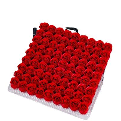 China Durable 81pcs One Box Preserved Flower Artificial Rose Soap Box Preserved Roses Box for sale