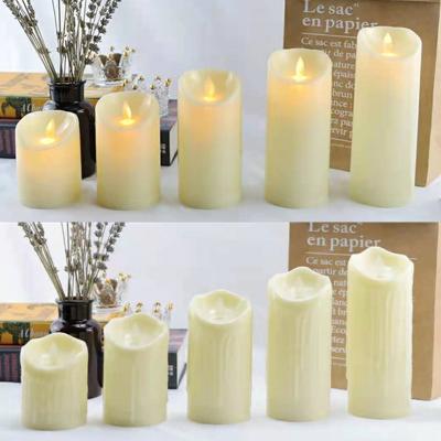 China Fashional Home Halloween Props Ramadan Christmas Decoration Battery Operated LED Candle Light Plastic Candle for sale