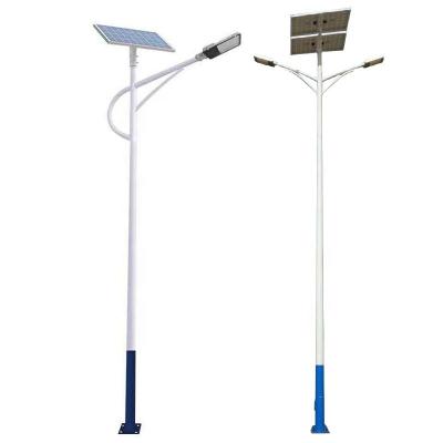 China Garden HDG Galvanized Tubular Tapered 8m 10m 12m 14mm Electric solar Streetlight Green White Blue Color Customized Steel lighting Poles for sale