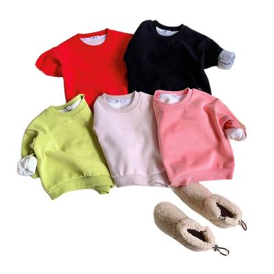 China Anti-pilling children autumn and winter boys candy casual coat shirt thick warm cultural children's hoodie for sale