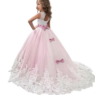 China Breathable Lace Princess Skirt Children&'S Clothes Little Girl Dance Wedding Dress Long Skirt Party Dress for sale