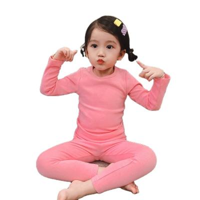 China Children's Pajamas Autumn And Winter Pure Cotton Homewear Boys Suit Breathable Girl Baby Long Johns for sale