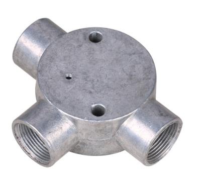 China BS Threaded Three Way Junction Box , Weatherproof Metal Conduit Box 1/2