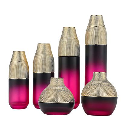 China Personal Care Skin Care Packaging Container Manufacturer Cosmetic Glass Bottle Set Supplier Liquid Toner Lotion Serum Glass Cream for sale