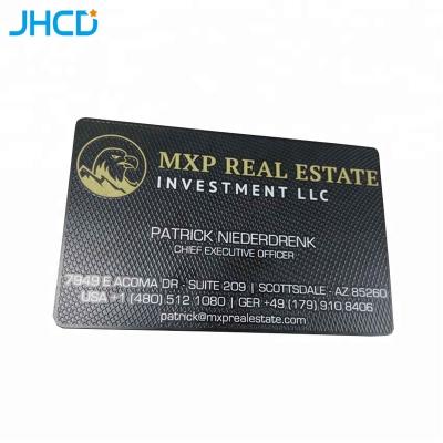 China China Hot Selling Custom Stainless or Brass Metal Black Matte Business Card for sale