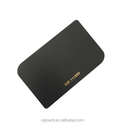 China Black Matte Business Trade VIP Membership Customized Stainless Steel Metal Business Card for sale