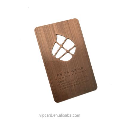 China Business Trade Plating 0.5mm Custom Metal RED COPPER Business Card for sale