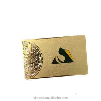 China Business Commercial Custom Printing Frosted Gold Cheap Luxury Metal Business Card for sale