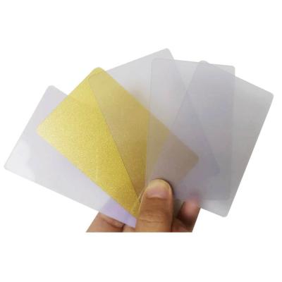 China Custom Glossy Matte Frosted Clear Clear Membership Card Inkjet Printing Gold PVC Material Transparent Card for sale