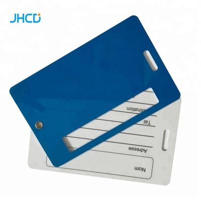 China Custom Glossy Plastic Supermarket PVC Business Plane Travel Luggage Tag for sale