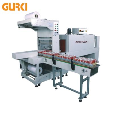 China Automatic Film Tray Shrink Wrapping Food Bottle Shrink Sleeve Wrap Machine Beer Can Wrapping Machine for sale