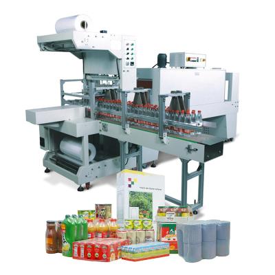 China Automatic Food Heat Tunnel Bundler Bottle Shrink Wrap Packing Machine Automatic Shrink Sleeve Wrapping Wrapping Packaging Machine for sale