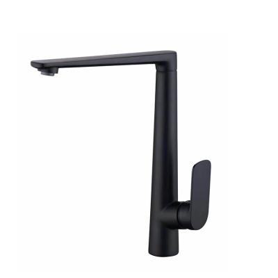 China Contemporary Exquisite New Style Black Kitchen Sink Faucet With Single Handle One Hole Kaiping for sale