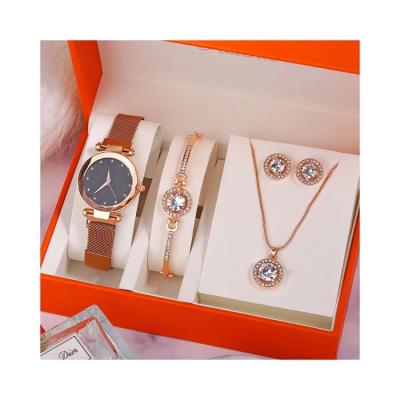 China DIVER Women Quartz Watch set Crystal Design Bracelet Necklace Watch sets Silver Luxury Lady Jewelry Female Fashion Watch Gift for sale