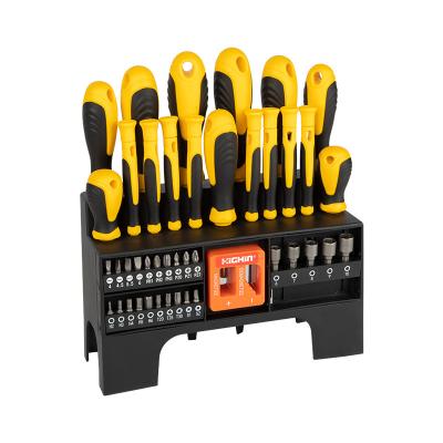 China The tool kit 39 pieces of screwdriver set socket with precision screwdriver and bit and magnetic transmission handle and drive nut for sale