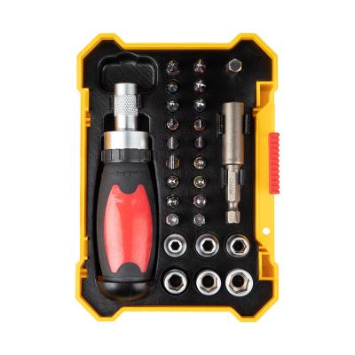 China Repairing Tools 27 Piece Ratchet Screwdriver Bits And Socket Set for sale