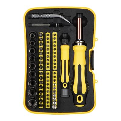 China Tool Kit 70 in 1 Screwdriver Bit Set with Precision Bit and Extension Bit Bar and Drive Bit Handle and Sockets and Extension Hose for sale