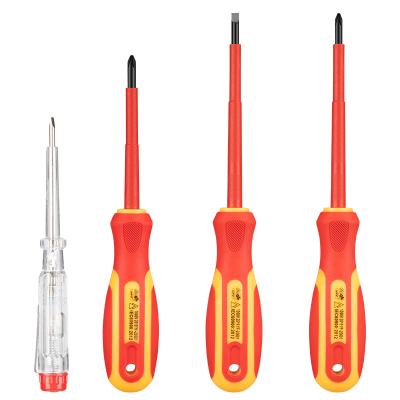 China Polypropylene 3 Pieces VDE Insulating Screwdriver and1pc Electric Measuring Pen for sale