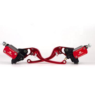 China Aluminum Color Customized Motorcycle Adjustable Hydraulic Brakes Pump Side Push Lever for sale