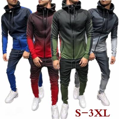 China Hot Sales Anti-UV Casual Tracksuit Fashion Hoodie And Tracker Men Long 2 Piece Set for sale