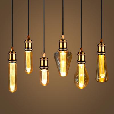 China New Model Amber Glass Color Square Bottle Modern Decoration E27 220V 3W LED Indoor Aluminum Pipe Light Bulbs for sale