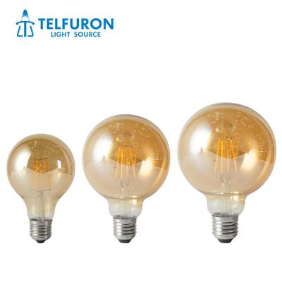 China China Supplier G80 Amber Clear Glass 4W 6W 8W 10W 12W Modern Chandelier Filament LED Incandescent Light Bulb for sale