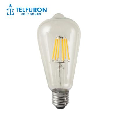 China Competitive Price Modern ST64 Amber Clear Color Glass Aluminum 4W 6W 8W 10W 12W LED Vintage Incandescent Light Bulbs for sale