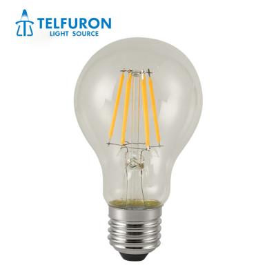 China Modern Energy Saving A60 Shape Indoor Decoration 4W 6W 8W 10W 12W LED Vintage Filament Light Bulbs For Chandelier for sale