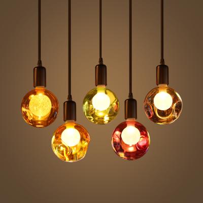 China Modern Colorful Decoration LED Bulb Amber Glass Bump Shaped 165 G95 G125 220V New Product In Light Bulbs for sale