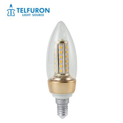 China Modern High Brightness Flame Candle Tail Shaped 5W 6W 7W 8W 9W 12W LED SMD Glass Aluminum Indoor Light Bulbs for sale