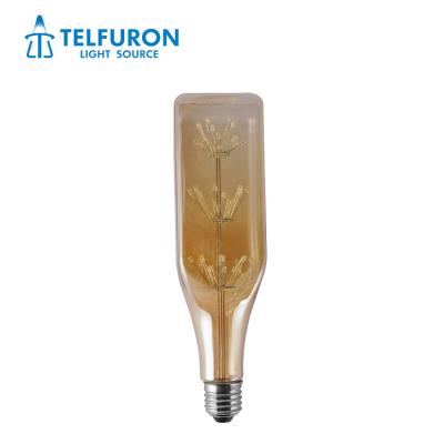 China China Supplier Modern Amber Clear Glass Square Wine Bottle Shaped Indoor Colorful LED Gypsophila Lamp Bulbs for sale