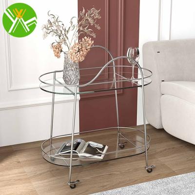 China Kitchen Yuhai Metal Kitchen Trolley Tea Driver Household Beverage Cake Trolley, Dessert Hotel Deliver For Dining Room for sale