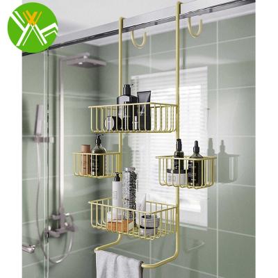 China Yuhai Modern Wall Door Rack Door Artifact Toilet Shower Room Back Hanging Basket Storage Rack For Bathroom for sale