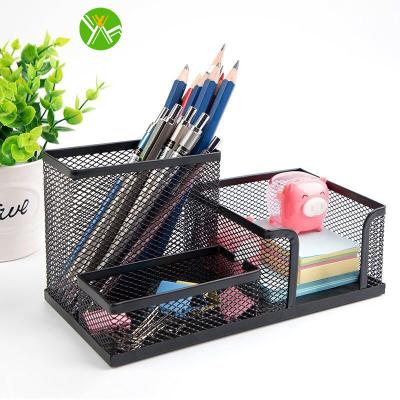 China Mid Century Yuhai Iron 4 Square Desk Organizer Hot Sale Modern Design Desk Organizer Pen Organizer for Office for sale