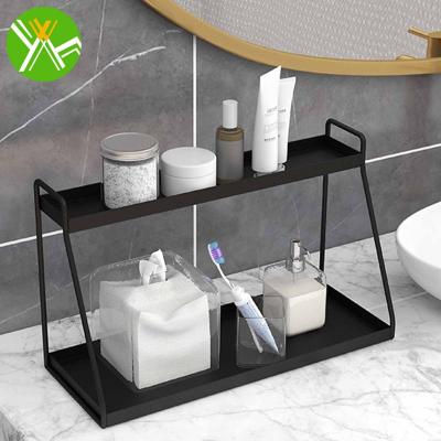 China Yuhai Modern 2 Layers Wholesale Iron Cosmetic Shelf Storage For Dress New Design Iron Wall Rack Metal Storage Rack For Bathroom for sale