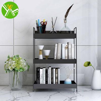 China Yuhai Modern 2 Layers Wholesale Iron Cosmetic Shelf Storage For Dress New Design Iron Wall Rack Metal Storage Rack For Bathroom for sale