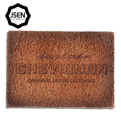 China Viable Customize PU Leather Labels 3D Logo PU Leather Patch Label For Garment Accessories for sale