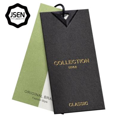 China Custom women's paper card clothing tag underwear label viable brand name clothing label printing thick design children's clothing label for sale