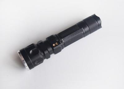 China CREE T6 LED Zoom Flashlight with Metal Clip , 10 Watt super bright Led torch for sale