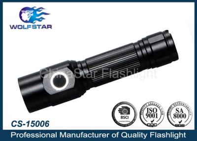 China Black CREE Powerful Rechargeable Led Flashlights 170  lm 31 x 123mm for sale