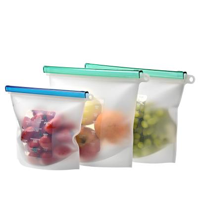 China Amazon Success Product 2020 Sustainable Reusable Silicone Food Storage Bag Set for sale