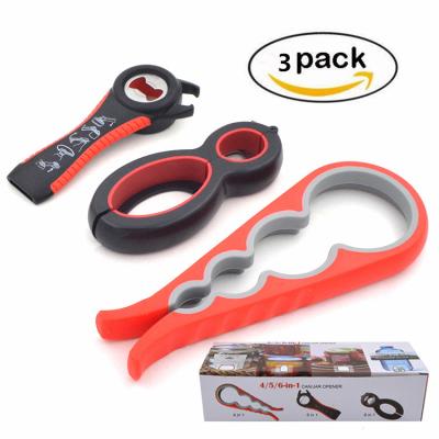 China 2020 Viable Viable Products Kitchen Accessories Set Home Tools 4/5/6 3 Pack In 1 Multifunctional Manual Jar Bottle Can Opener for sale