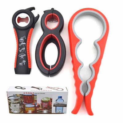 China 2020 Amazon New Kitchen Tools Viable Hot Selling 4/5/6 In 1 3 Pack Multifunctional Jar Bottle Can Opener Set for sale