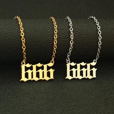 China TRENDY Non Tarnish Personalized Gold Jewelry Angel Number 111-999 Women Gold Plated Jewelry Chain Necklace for sale