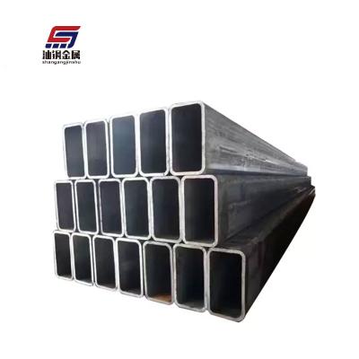 China Liquid Black Steel Low Carbon Steel Rectangular Hollow Tubular Steel Pipe Hot Dip Rectangular Pipe Tube Price for sale