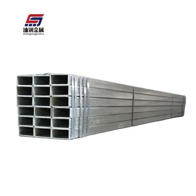 China Pipe Size 120x60MM Liquid Rectangular Profile MS Welded Rectangular Tubular Steel Factory Price Build Mild Steel for sale